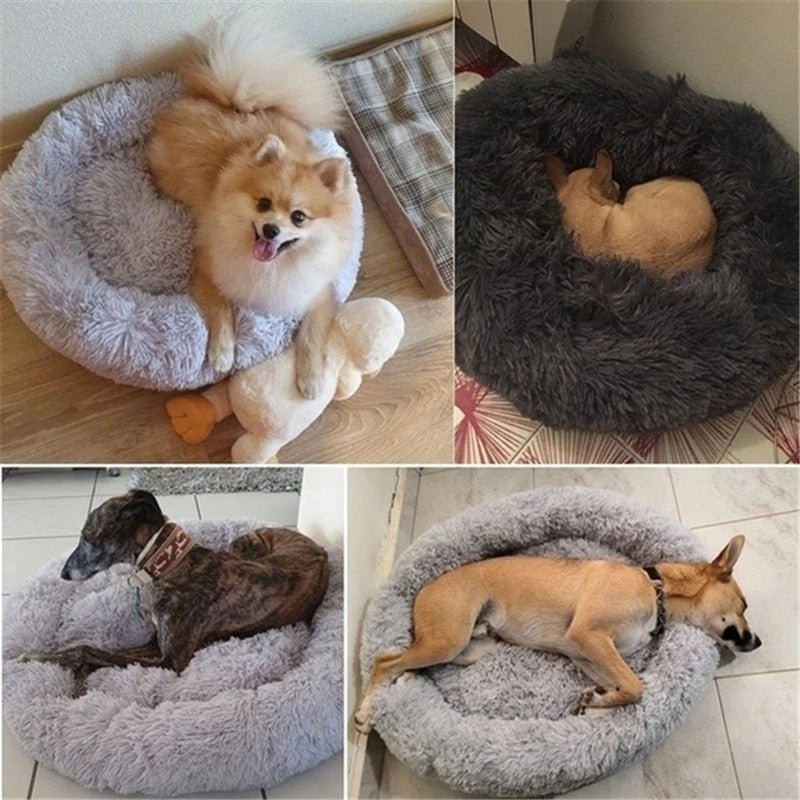 Dog Bed for Small to Large Dogs and Cats Donut Mand Accessories for Large Dogs Cats Plush Pet Bed for Dog XXL Round for Small Medium Animal Calming Relaxing - Longo Enterprises