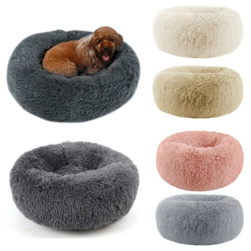 Dog Bed for Small to Large Dogs and Cats Donut Mand Accessories for Large Dogs Cats Plush Pet Bed for Dog XXL Round for Small Medium Animal Calming Relaxing - Longo Enterprises
