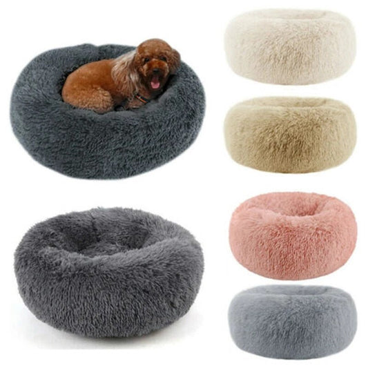 Dog Bed for Small to Large Dogs and Cats Donut Mand Accessories for Large Dogs Cats Plush Pet Bed for Dog XXL Round for Small Medium Animal Calming Relaxing - Longo Enterprises