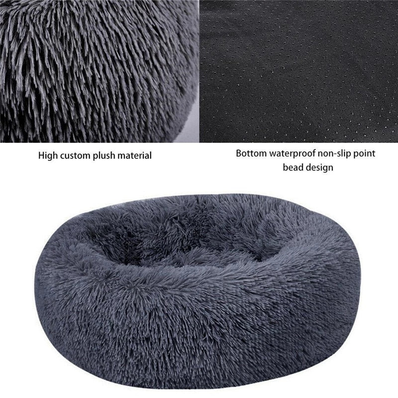 Dog Bed for Small to Large Dogs and Cats Donut Mand Accessories for Large Dogs Cats Plush Pet Bed for Dog XXL Round for Small Medium Animal Calming Relaxing - Longo Enterprises